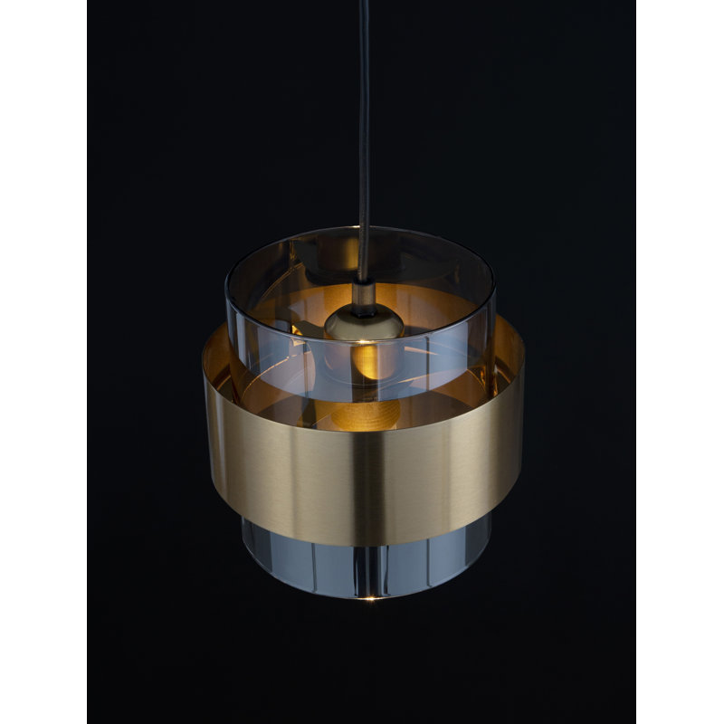 1 - Light Gold Cylinder Pendant