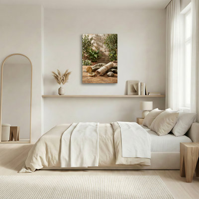 Art mural sur toile rétro, boussole en laiton et carte roulée
