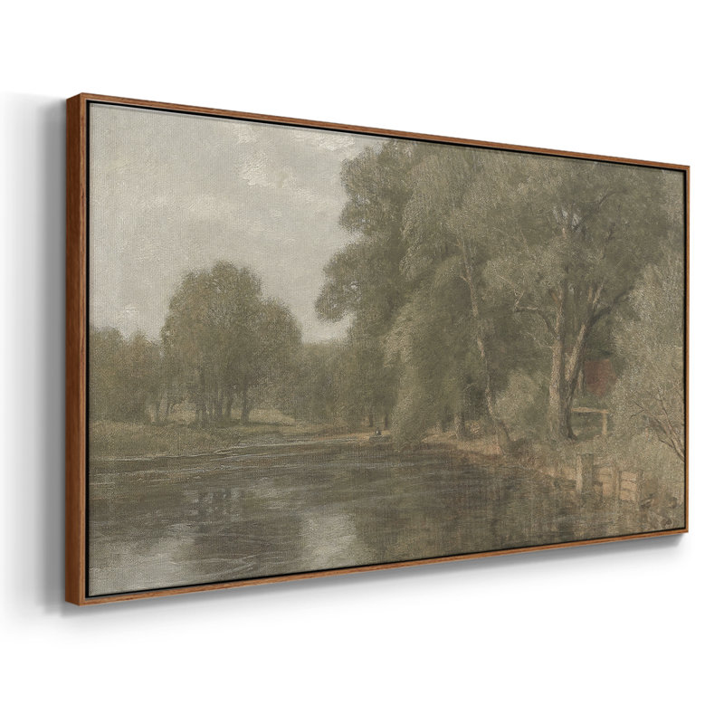 Série paysage - DCCCLXI - Toile tendue avec châssis tendue, prête à être accrochée, Noyer, H 17 po x l 33 po