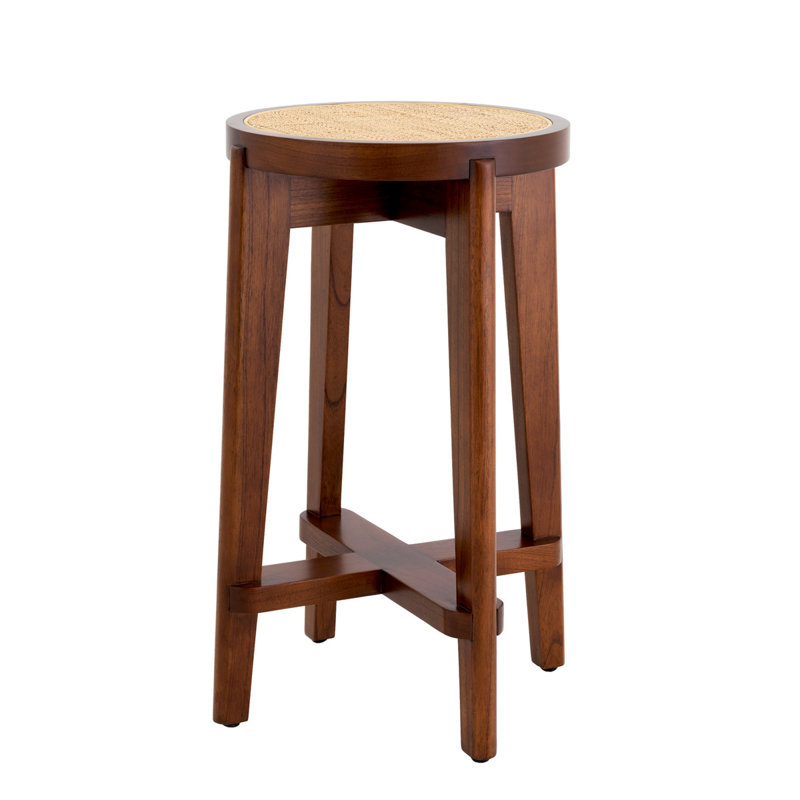 Tabouret de bar et de comptoir Dareau, Tabouret de comptoir (siège d'une hauteur de 26 p, Brun
