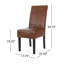 Chaise de salle à manger pertica kd [ensemble de 2 pièces]
