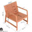 5 patio intérieur / extérieur - brun abricot 3, 2 chaises, tables basses, structure en rouille, polypropylène, imperméable, installation rapide, conception intelligente pour les petits patios du matin sur les balcons