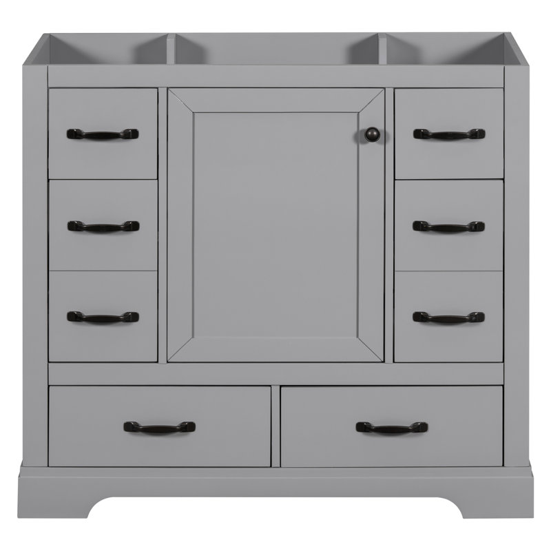 Armoire de salle de bain Modern, Gris, Noir