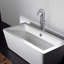 Robinet de baignoire autoportant moderne avec douche à main de 6,35 po Largeur et hauteur, profondeur du métal solide 45,84, surface, largeur, appareil de rafraîchissement de salle de bain