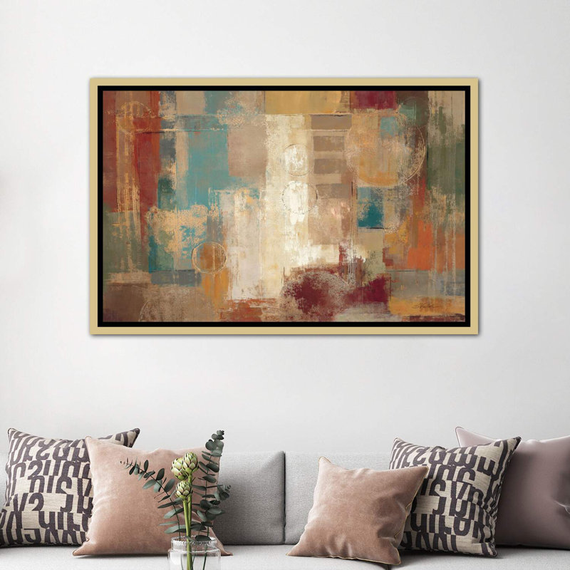 «Oriental Trip Crop» par Silvia Vassileva - reproduction d'art, H 40 po x l 60 po x 1,5 po, Cadre flottant doré