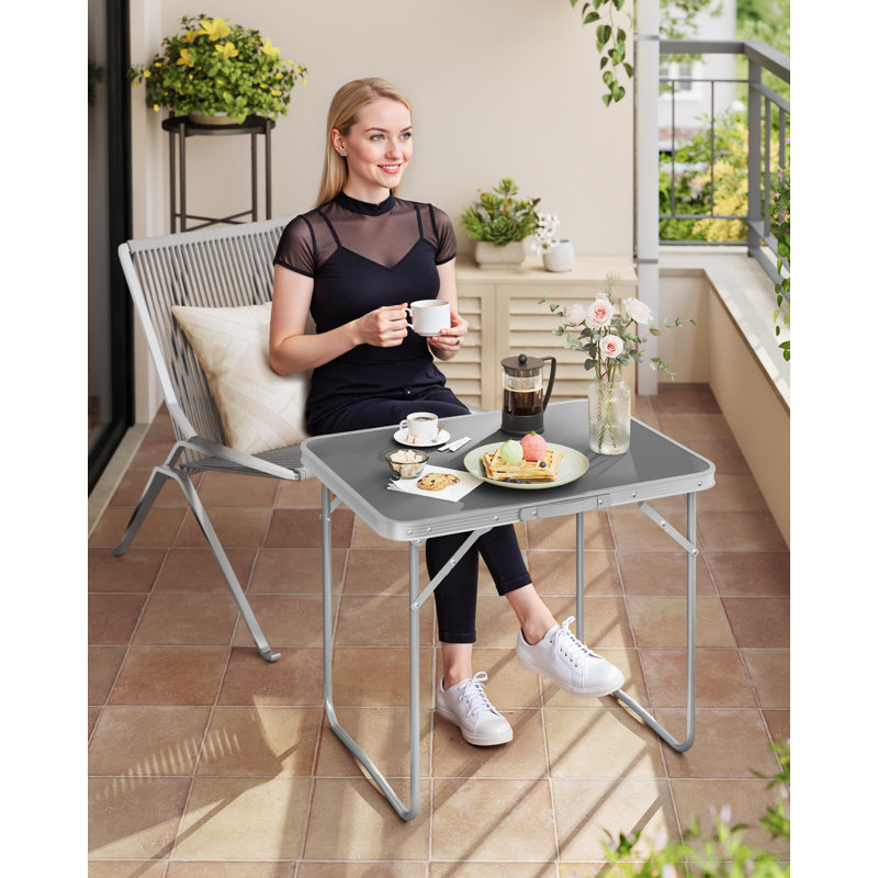 Wasilla Rectangular 70cm L Camping Table, Gray