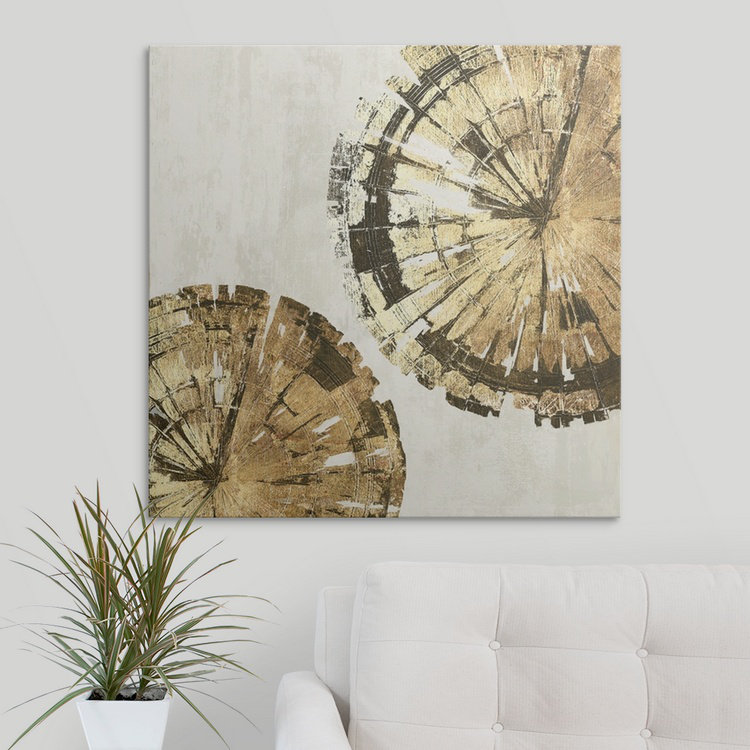 «Gold Plate III», reproduction d'art de Pinehurst, H 16 po x l 16 po x 1,5 po, Toile