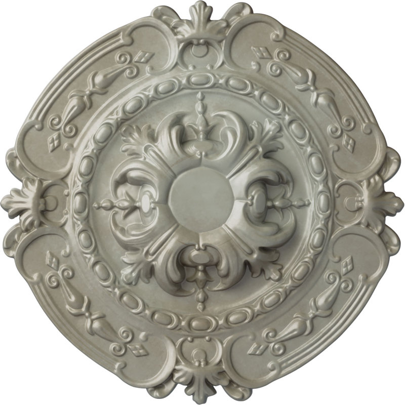 Médaillon de plafond Endurathane Southampton, DE 16 3/8 po x P 1 3/4 po (convient aux auvents jusqu'à 2 3/4 po), Doré Flash