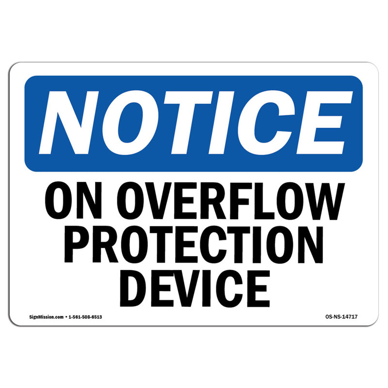 No Overflow Protection Device Sign