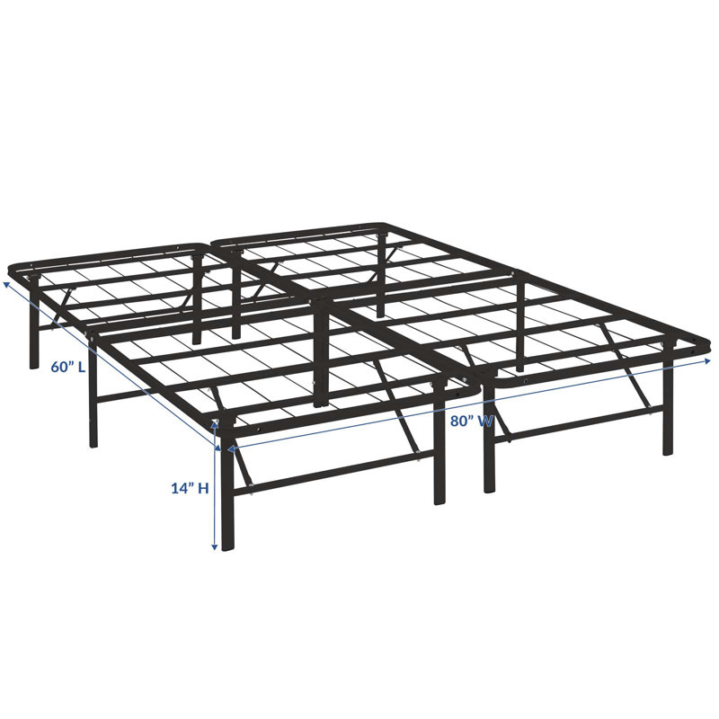 Horizon Brown Stainless Steel Queen Metal Bed Frame