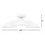 Plafonnier semi-encastré 3 lumières 24 po Adarna-36226068