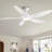 Modern 60 In Intergrated Led Ceiling Fan Lighting With White Abs Blade-787864419-787864428