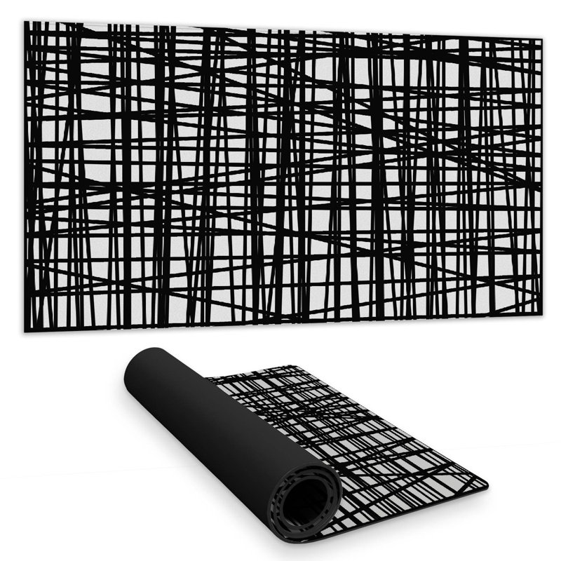 Abstract small stripes - 15.75"x31.50" Desk mat