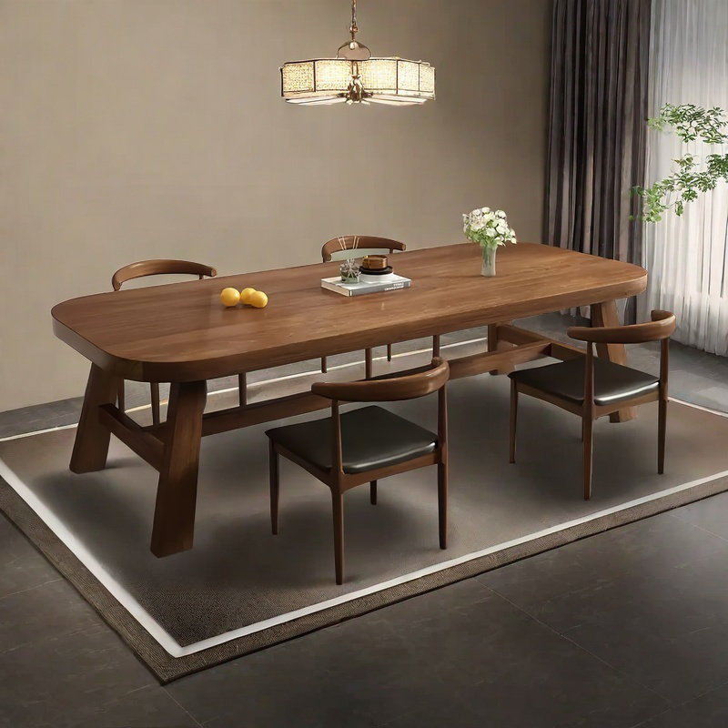 Modern Simple style dining table and chair, 29.5"H x 59"L x 27.5"W