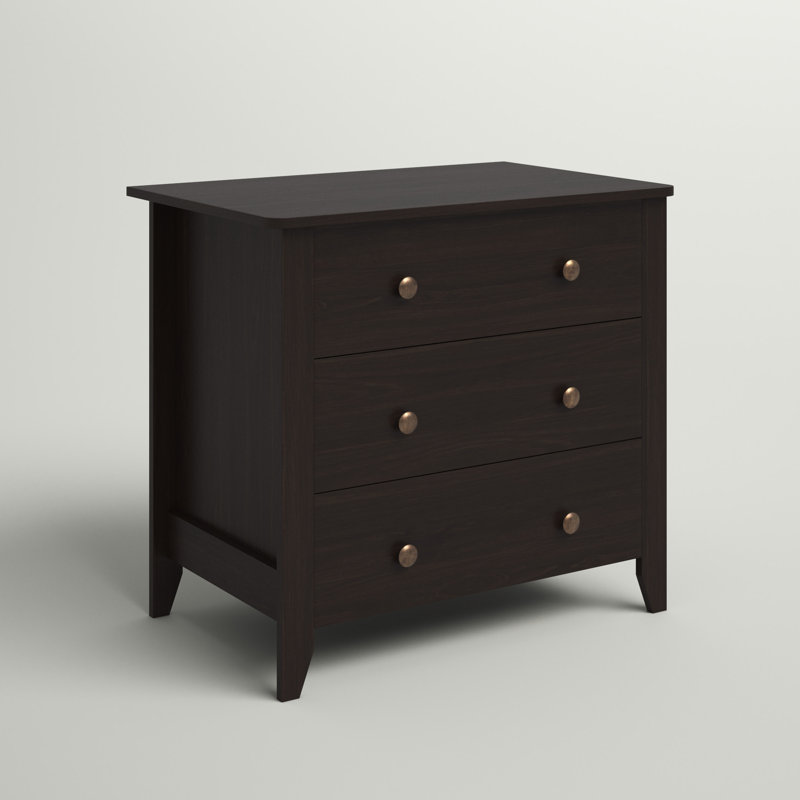 Holthaus 28.5'' W 3 - Drawer Dresser, Brown