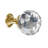Chloe 1-1/8" Satin Brass Glass Round Knob-85608171