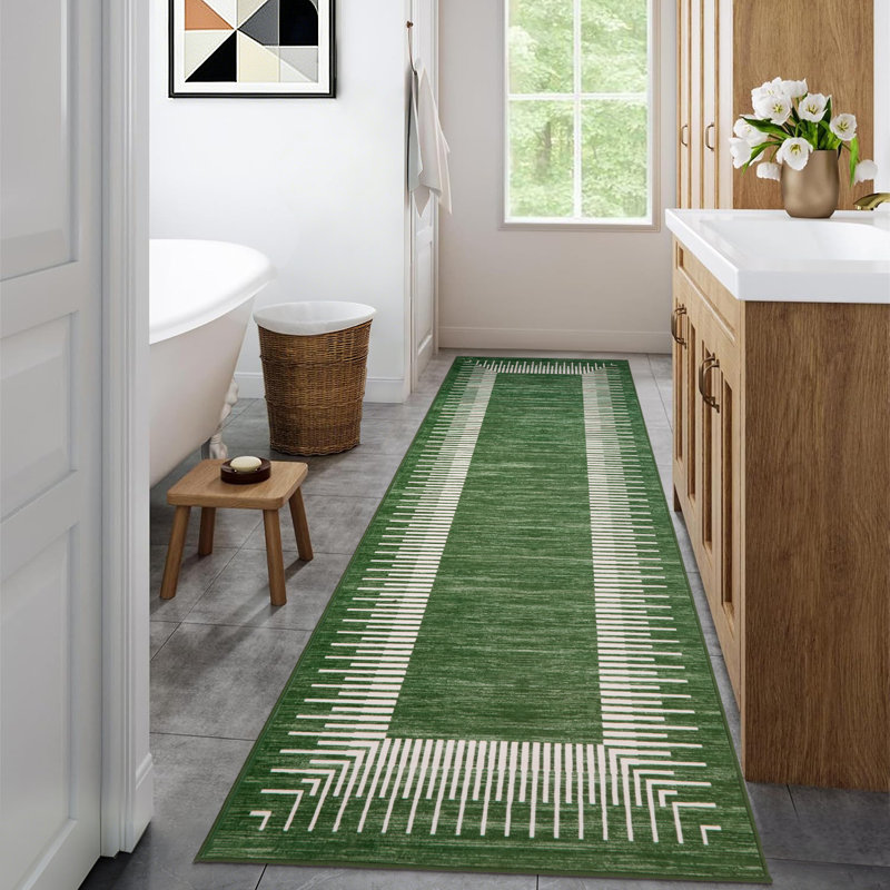 Tapis lavable moderne et minimaliste avec envers en caoutchouc, tapis souple et durable pliable pour les chambres à coucher, les salons et les salles à manger