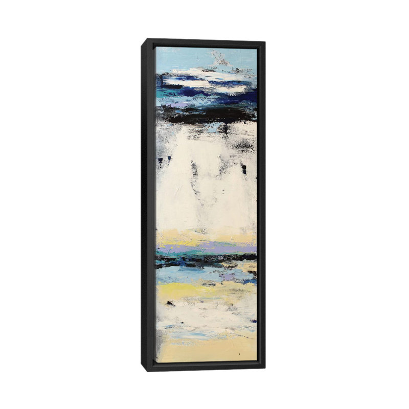 « côtier abstraction ii », impression sur toile, Cadre noir, H 36 po x l 12 po x P 1,5 po