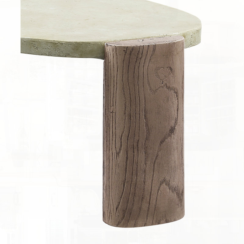 Off White & Oak Leg Coffee Table