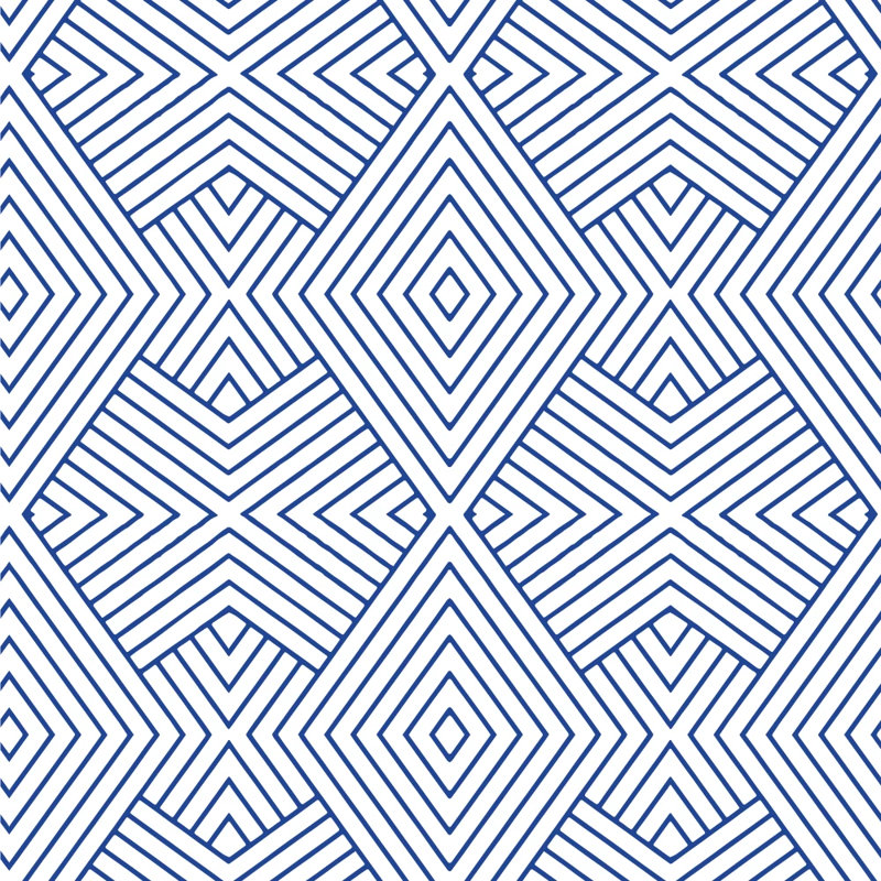 Rouleau de papier peint formation L 10 pi x l 24 po, Bleu Yves, Autocollant, Vinyl