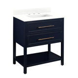 30" Robertson Single Bathroom Vanity Set with Rectangular Undermount Sink