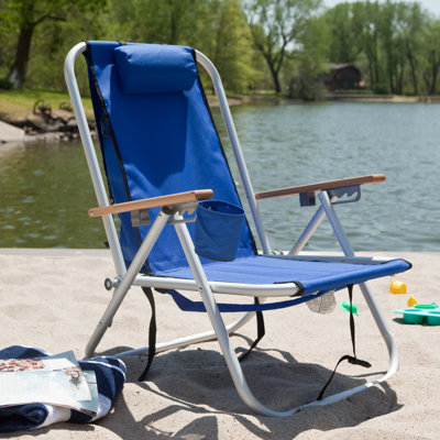Balmoral Iron Frame Oxford Fabric Folding Beach Chair by Highland Dunes