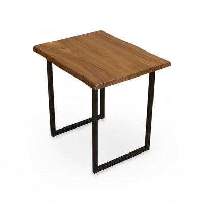 Menzel Walnut End Table by 17 Stories