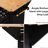 Black Kitchen Island With Internal Storage & 47" Wide Top 56" Cart Folding Countertop 6 Deep Drawers,-112864093