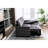 Dark Grey Velvet 77 Inch Reversible Sectional With Storage And Removable Cushions For Living Area Sleeper In Modern Home