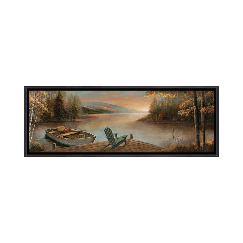 «Tranquil Waters» par Ruane Manning - reproduction d'art panoramique, H 12 po x l 36 po x 1,5 po