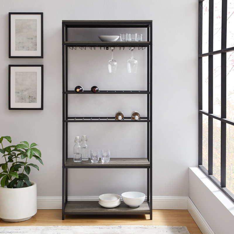 Bar avec rangement pour le vin Ammara, Cendres de céruse