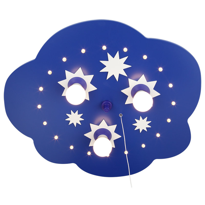 Drumm LED Flush Mount, Dark blue