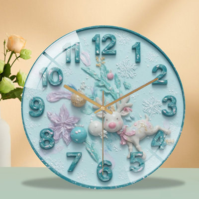 Horloge murale en verre 12 po
