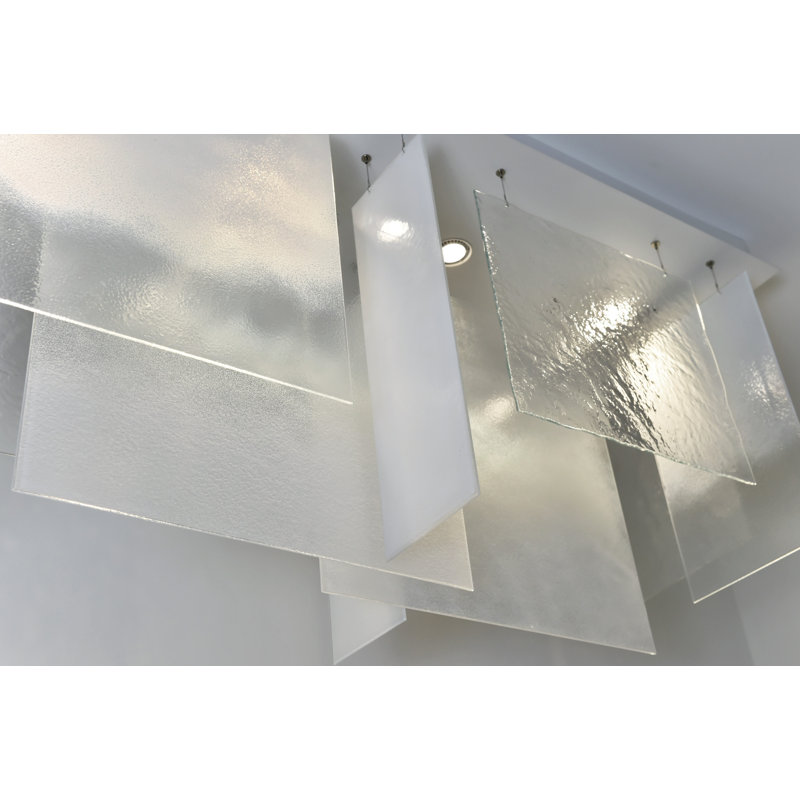 Plissé 6 - Light Glass Chandelier