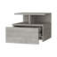 Table de chevet en béton gris avec 2 tablettes et un tiroir de rangement généreux pour les accessoires