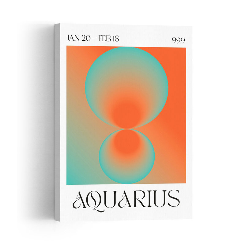 Modern Aquarius Gradient Abstract Colorful Contemporary Wall Art Print, 152.4cm H x 101.6cm W