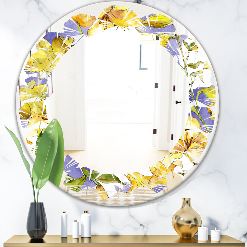 Miroir mural sans cadre Leaves, H 31,5 po x l po