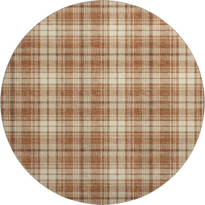 Premium Machine Washable Natoma AMF993 Plaid Rug