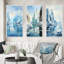 «Blue Iceberg Arctic Symphony», 3 pièces sur toile-1008274507-1008274506