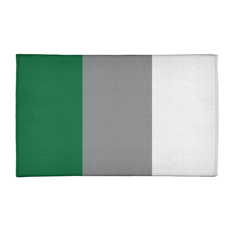 Tapis gris à rayures de football philadelphia retour, Rectangle 3 pi x 5 pi