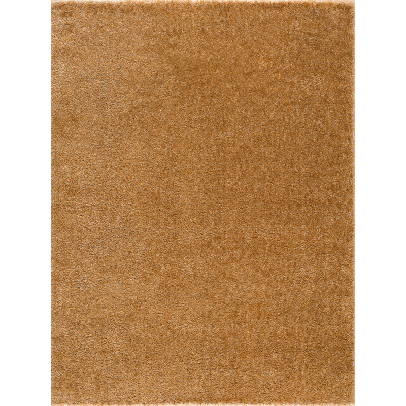 Gaynor Performance Brown Plush Pile Area Rug, Rectangle 6'7" x 9'