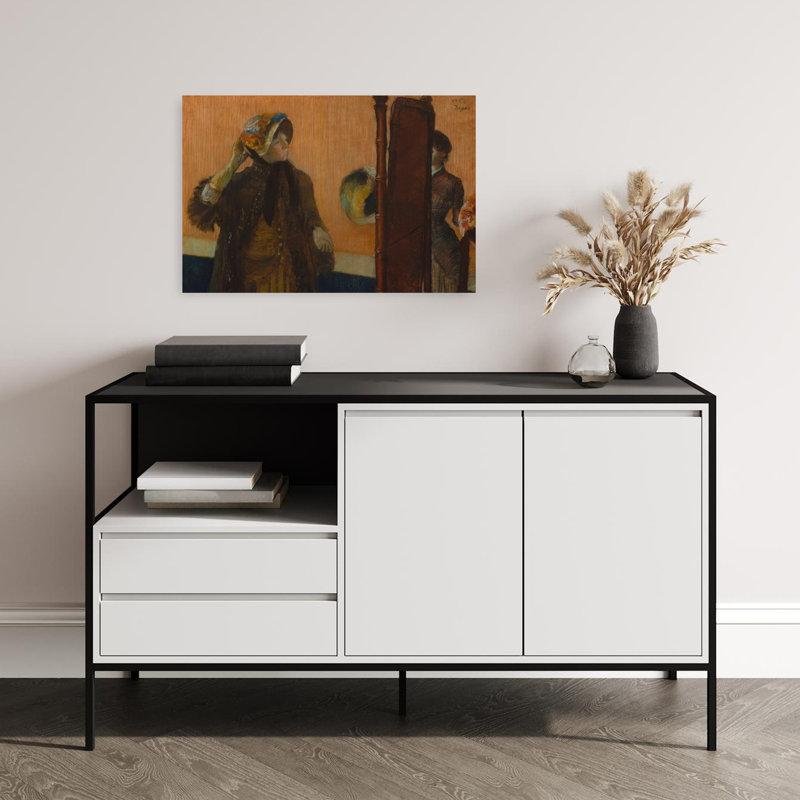 At The Milliners, 1882 Impressionist Abstract Contemporary Wall Art Print by Edgar Degas - 1 Piece Wrapped Canvas Wall Art