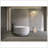 49 Inch Round Shape Freestanding Solid Surface Soaking Bathtub For Bathroom