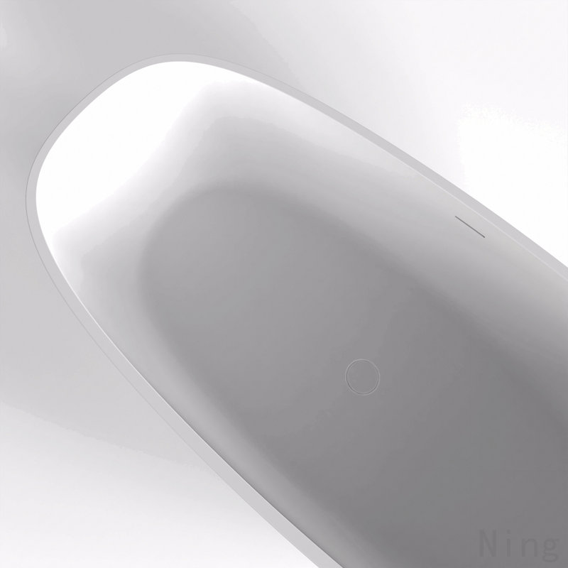 Baignoire de trempage autoportante 66,9 pouces à surface solide