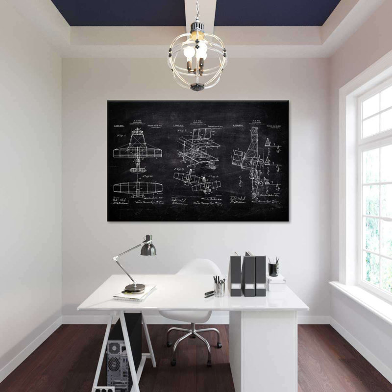Avion, impression sur toile, H 30 po x l 45 po x P 1,25 po
