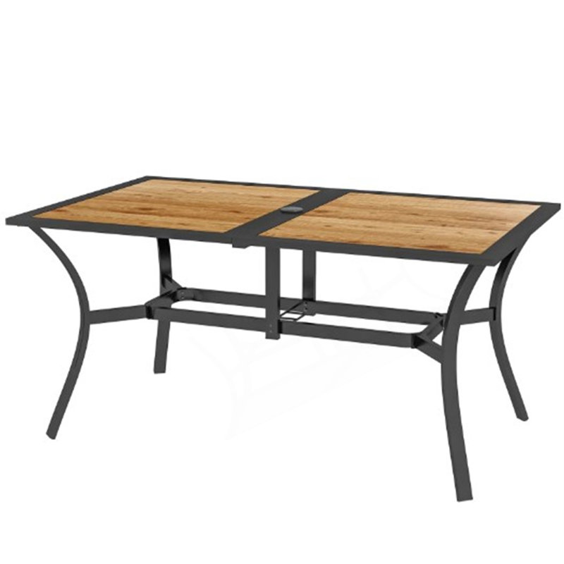 Table de salle à manger rectangulaire en faux bois Stable