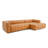 Lasker Modern L-Shaped Sectional With Solid Wood Legs And Stylish Tufted Design