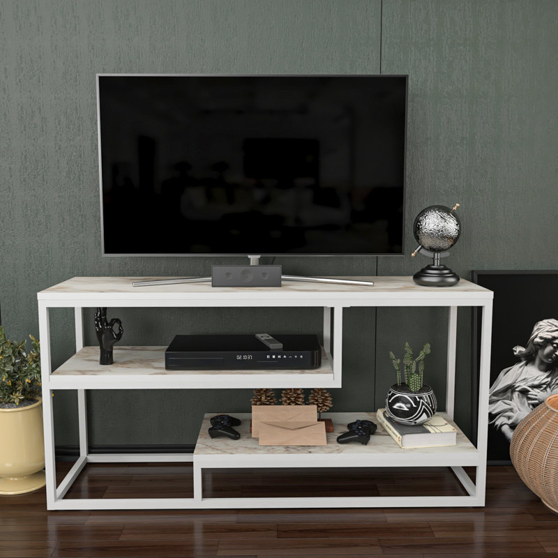 Lorin 47" TV Stand for TVs up to 55", Ephesus and White