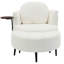 Luxueux fauteuil simple avec repose-pieds en forme de croissant et table d'appoint intégrée, parfait pour les petits salons et les bureaux-781891040