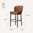 Maven Lane Gia Kitchen Stool with Canvas Fabric Upholstery-111462701-111462702